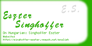 eszter singhoffer business card